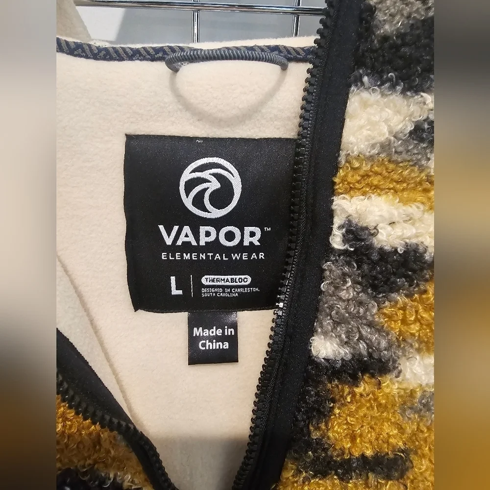 Vapor Elemental Wear Camo Sherpa Fleece Hoodie Pullover – Men’s Size L